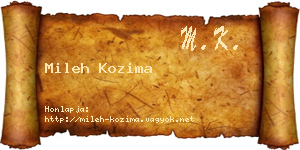 Mileh Kozima névjegykártya